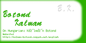 botond kalman business card